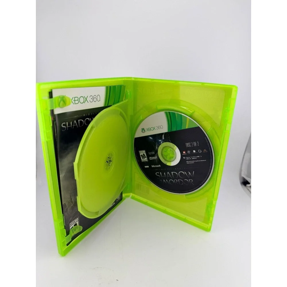 Middle-earth‎ Shadow of Mordor Xbox 360 2-Disc Set Complete with Manual NTSC